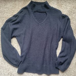 Moral Fiber Black Cowl Neck Sweater